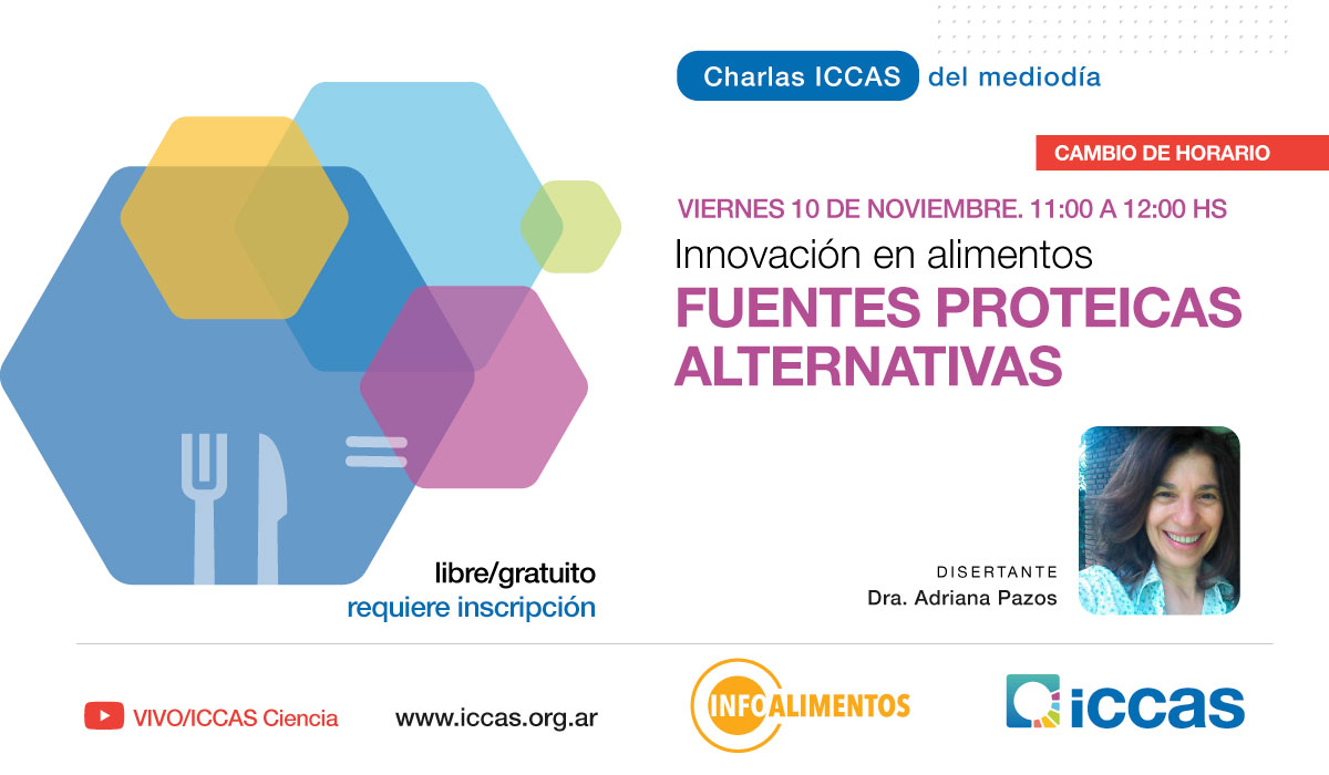 Charla del Mediodía ICCAS - InfoAlimentos:  Innovación en alimentos